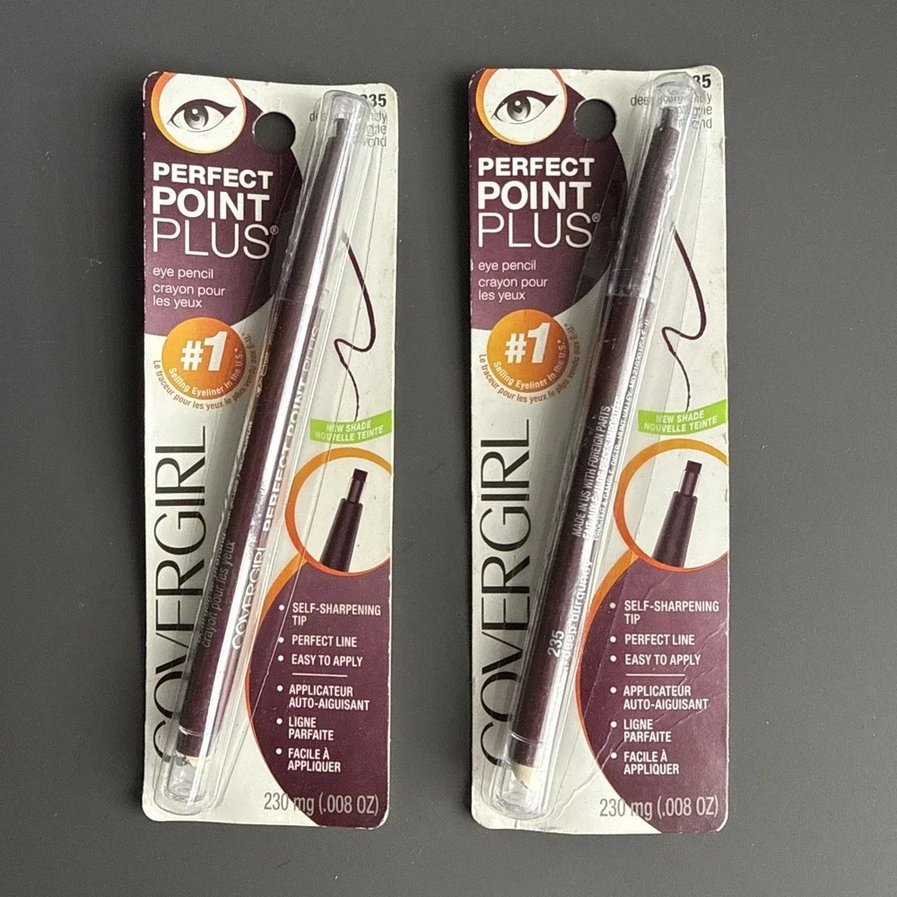 Lot X 2 CoverGirl Eyeliner Perfect Point Plus 235 Deep Burgundy Rare -NEW